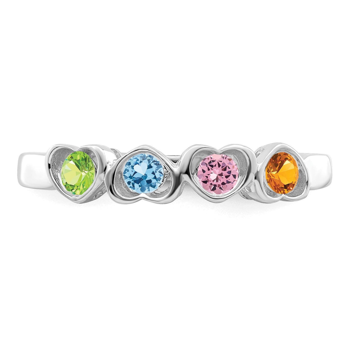 Sterling Silver Rhodium-plated Family Jewelry Mounting