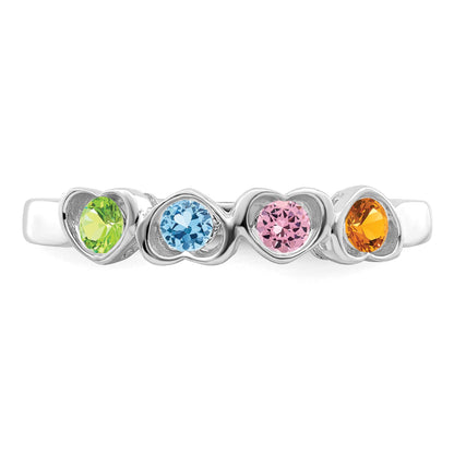 14k White Gold Family Jewelry Ring Mounting