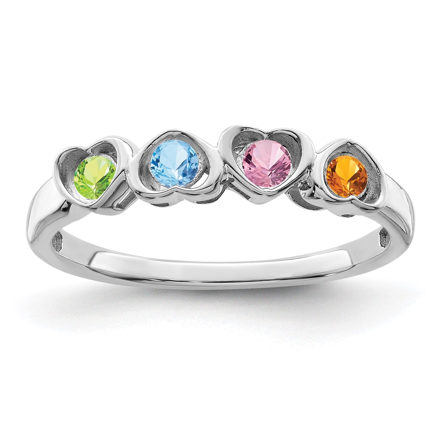 14k White Gold Family Jewelry Ring Mounting