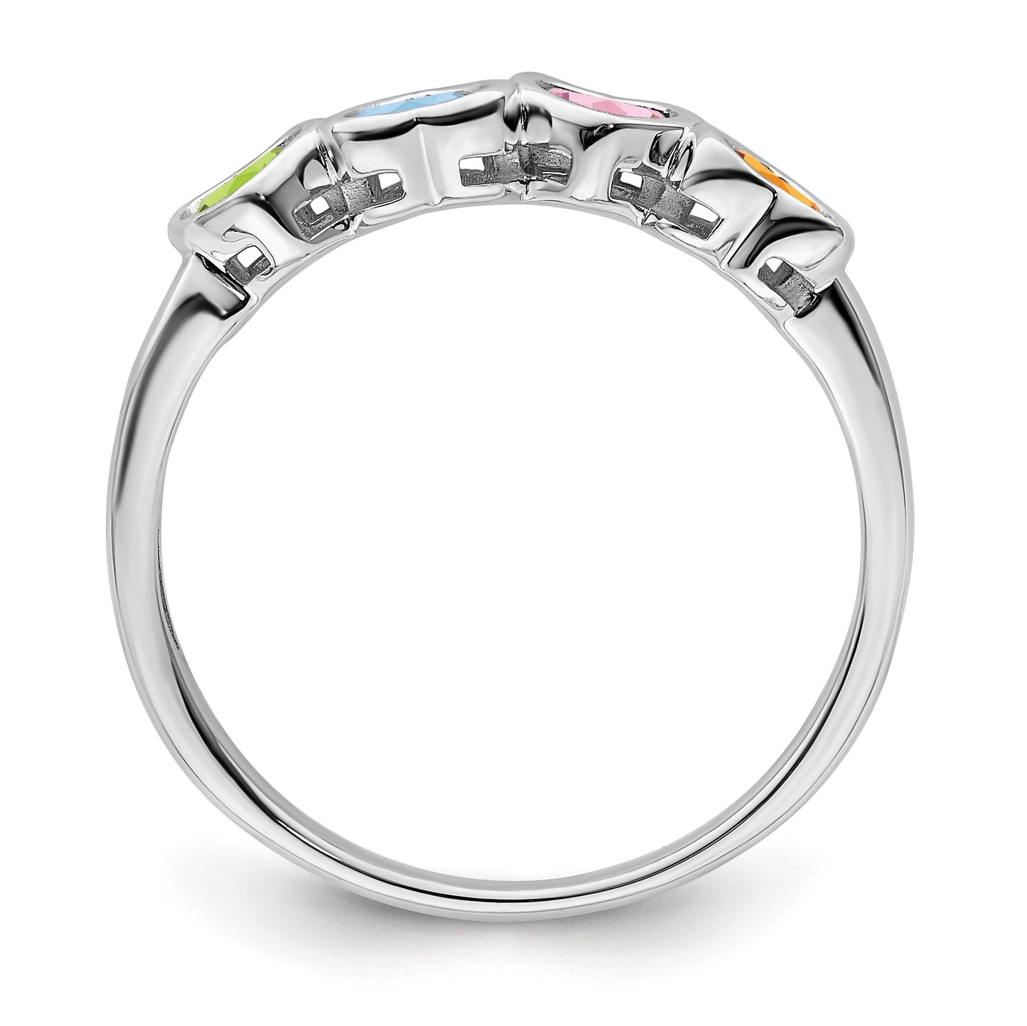 Sterling Silver Rhodium-plated Family Jewelry Mounting