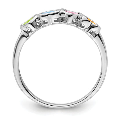 Sterling Silver Rhodium-plated Family Jewelry Mounting