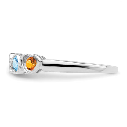 Sterling Silver Rhodium-plated Family Jewelry Mounting