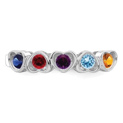 Sterling Silver Rhodium-plated Family Jewelry Mounting