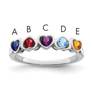 Sterling Silver Rhodium-plated Family Jewelry Mounting
