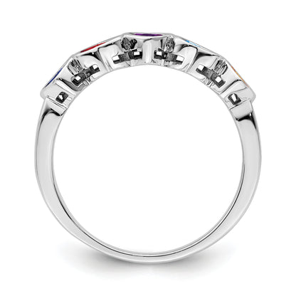Sterling Silver Rhodium-plated Family Jewelry Mounting