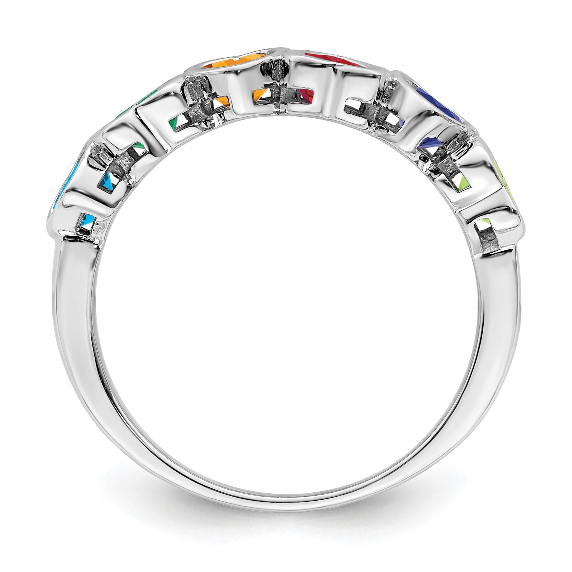 14k White Gold Family Jewelry Ring Mounting