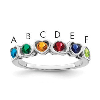 Sterling Silver Rhodium-plated Family Jewelry Mounting
