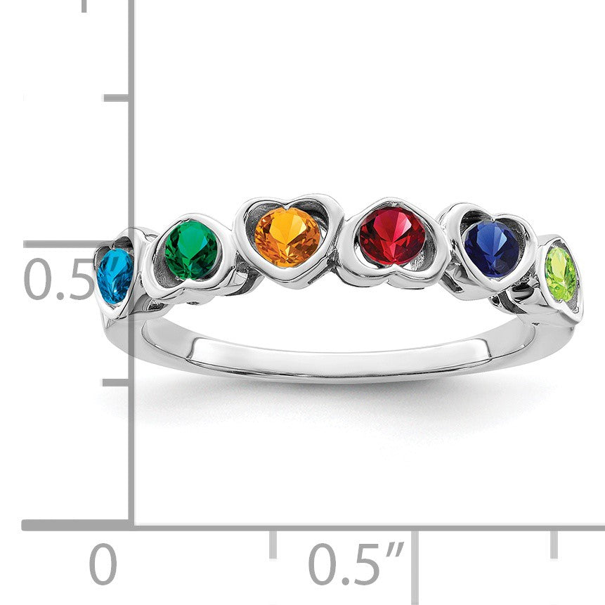 Sterling Silver Rhodium-plated Family Jewelry Mounting