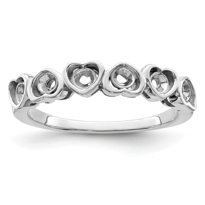 Sterling Silver Rhodium-plated Family Jewelry Mounting