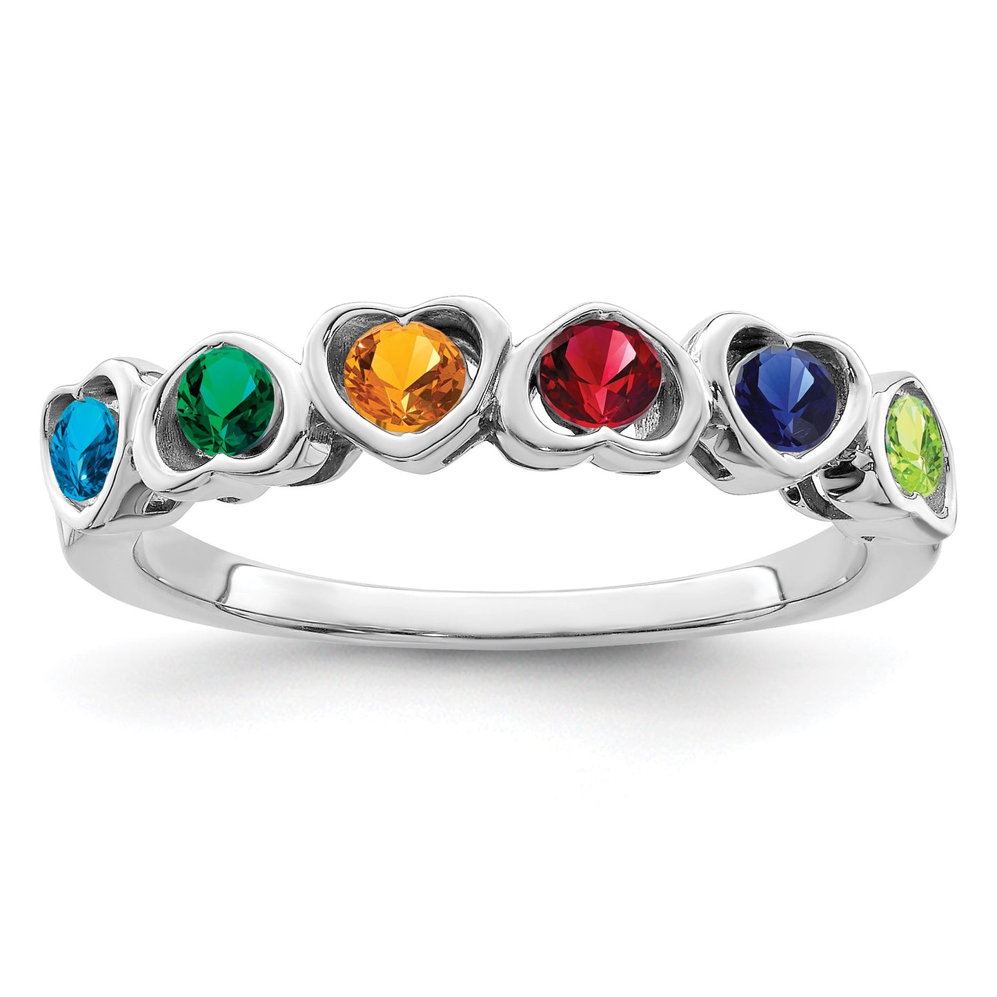Sterling Silver Rhodium-plated Family Jewelry Mounting