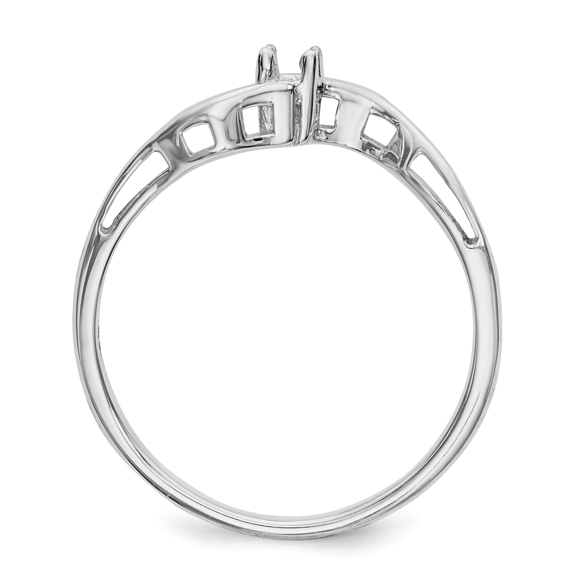 14k White Gold Family Jewelry Ring Mounting