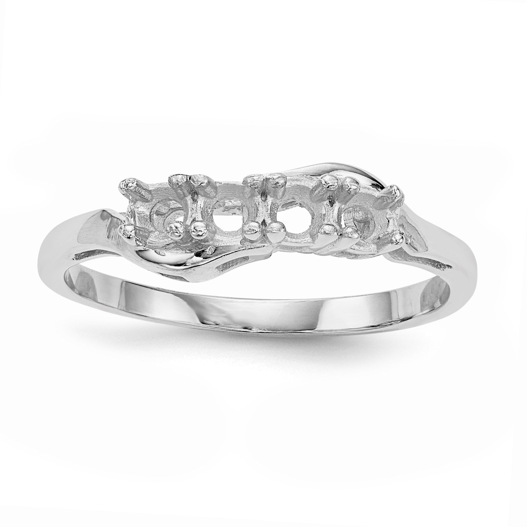 14k White Gold Family Jewelry Ring Mounting