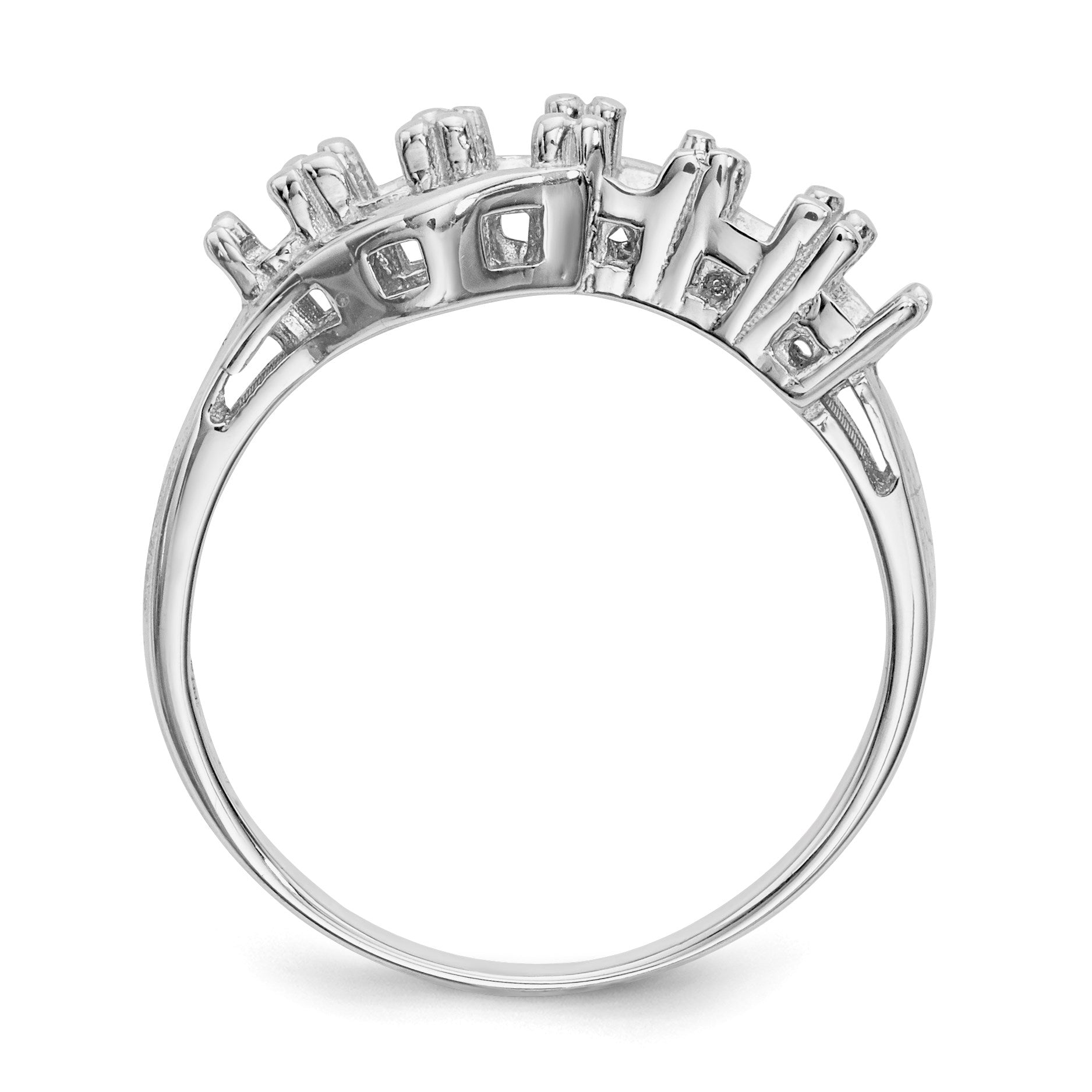 14k White Gold Family Jewelry Ring Mounting