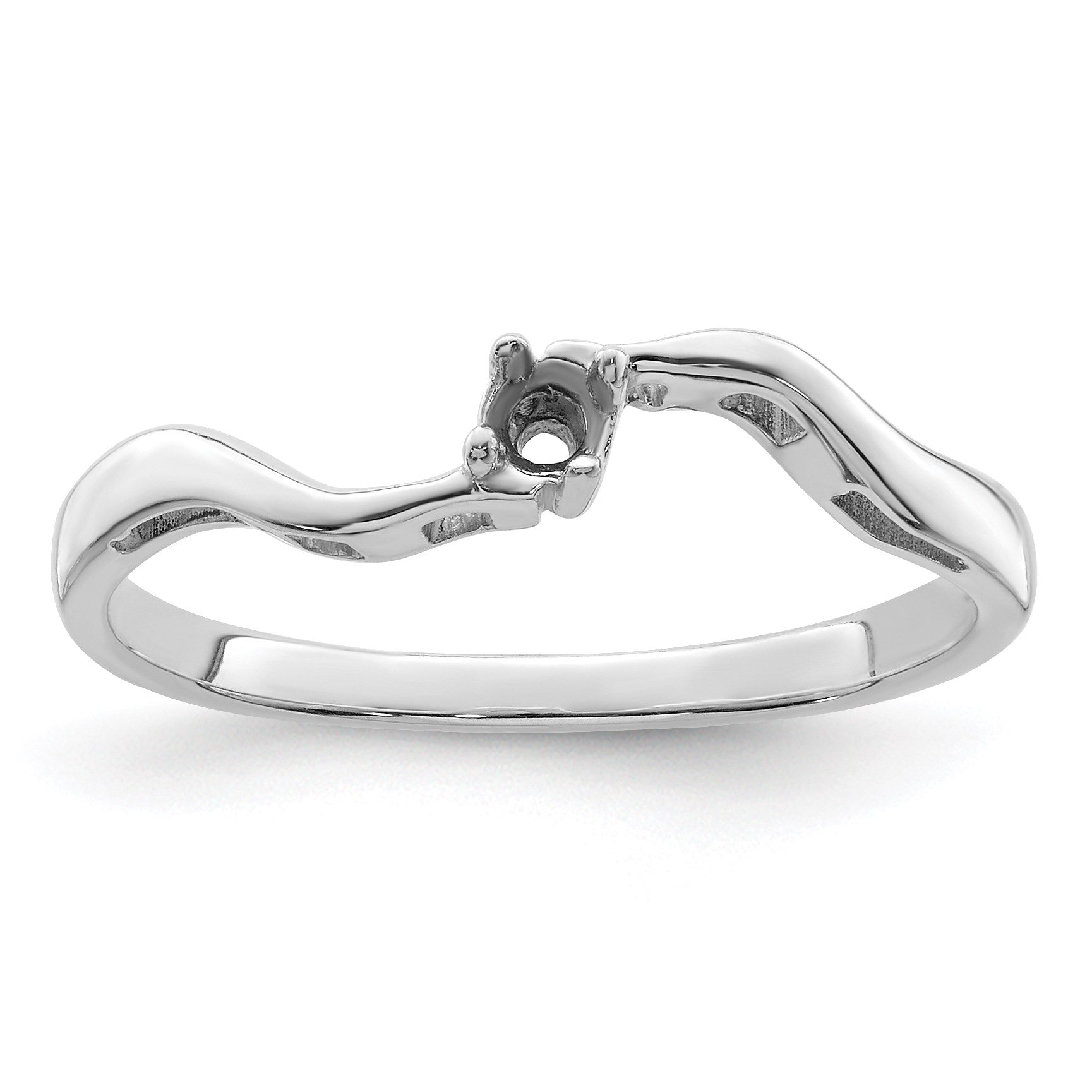 Sterling Silver Rhodium-plated Family Jewelry Mounting