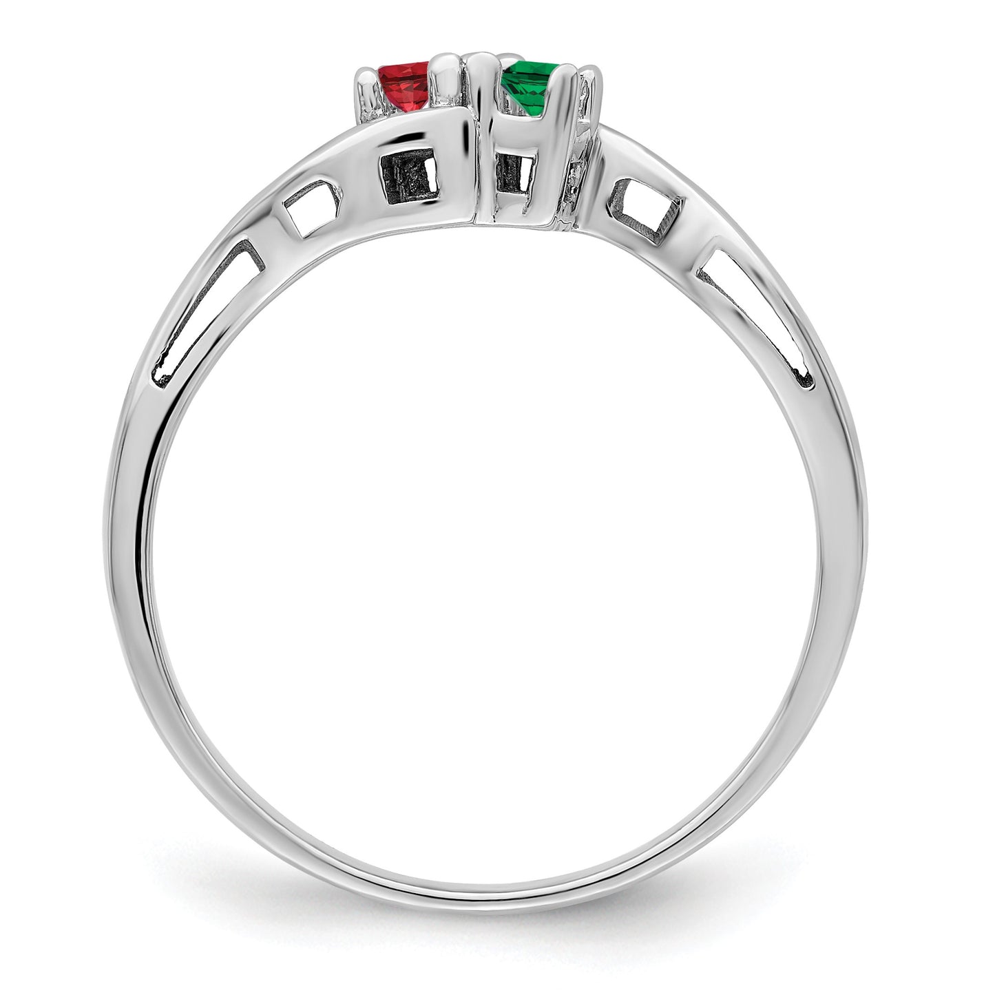Sterling Silver Rhodium-plated Family Jewelry Mounting
