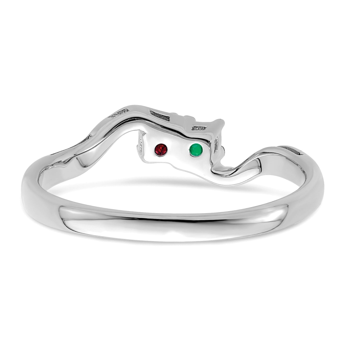 Sterling Silver Rhodium-plated Family Jewelry Mounting