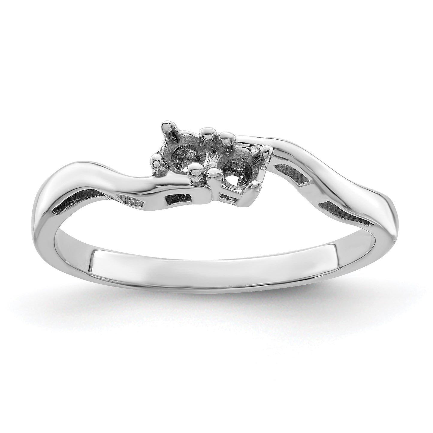 Sterling Silver Rhodium-plated Family Jewelry Mounting