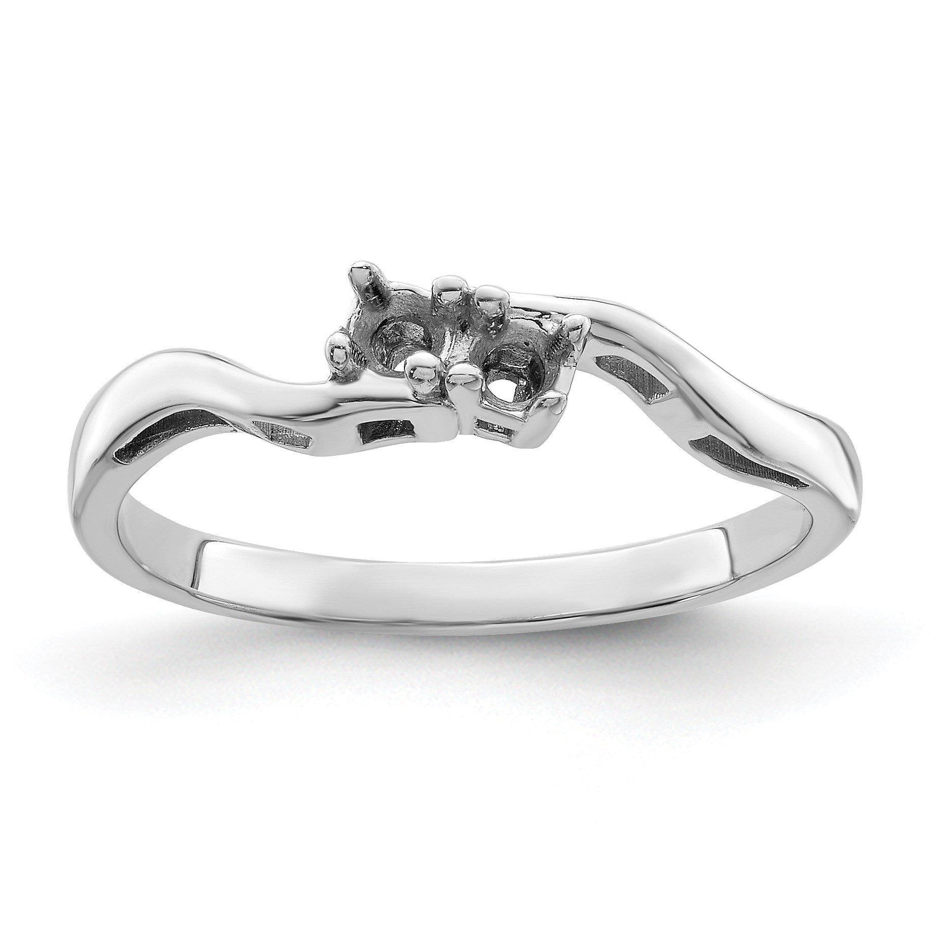 Sterling Silver Rhodium-plated Family Jewelry Mounting