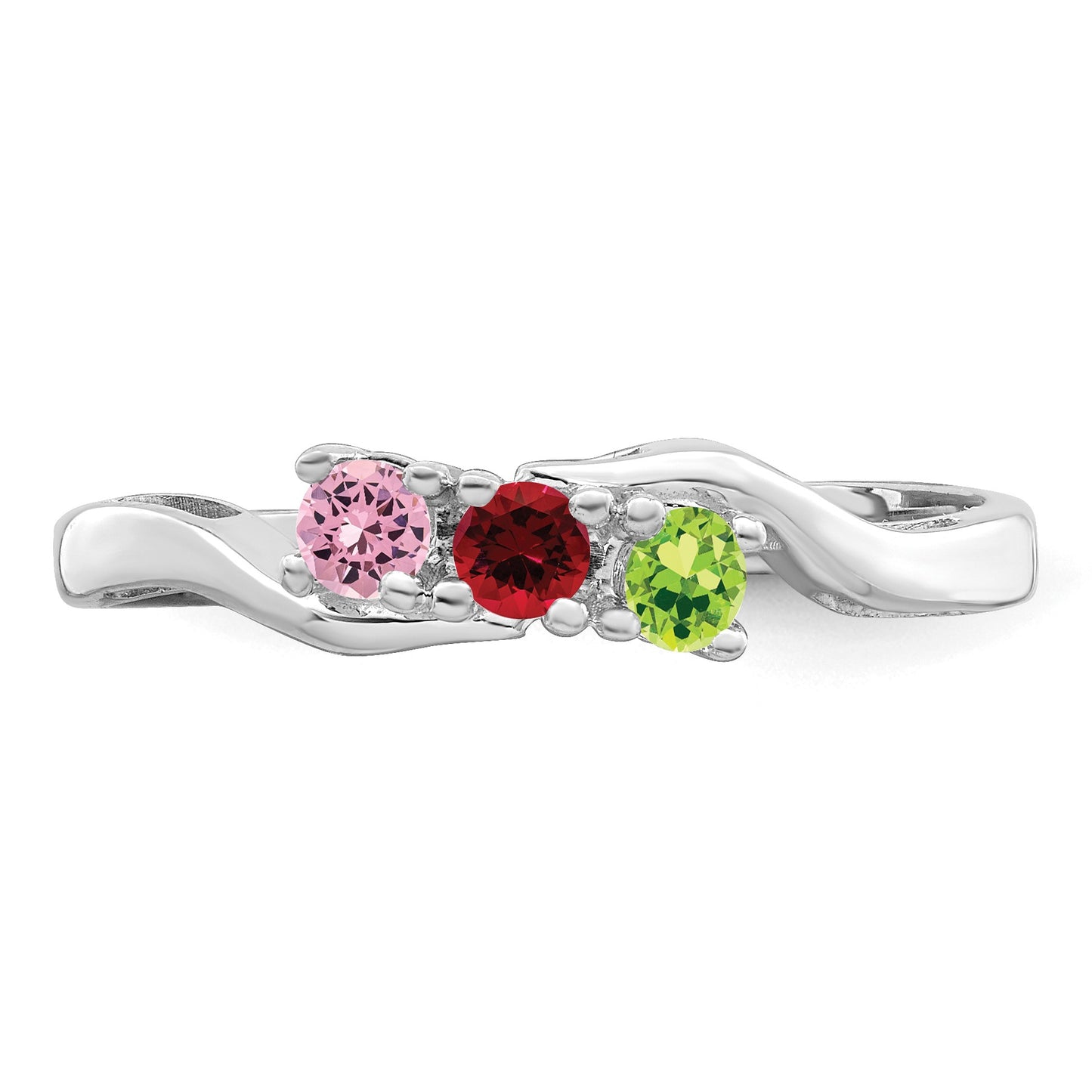 Sterling Silver Rhodium-plated Family Jewelry Mounting