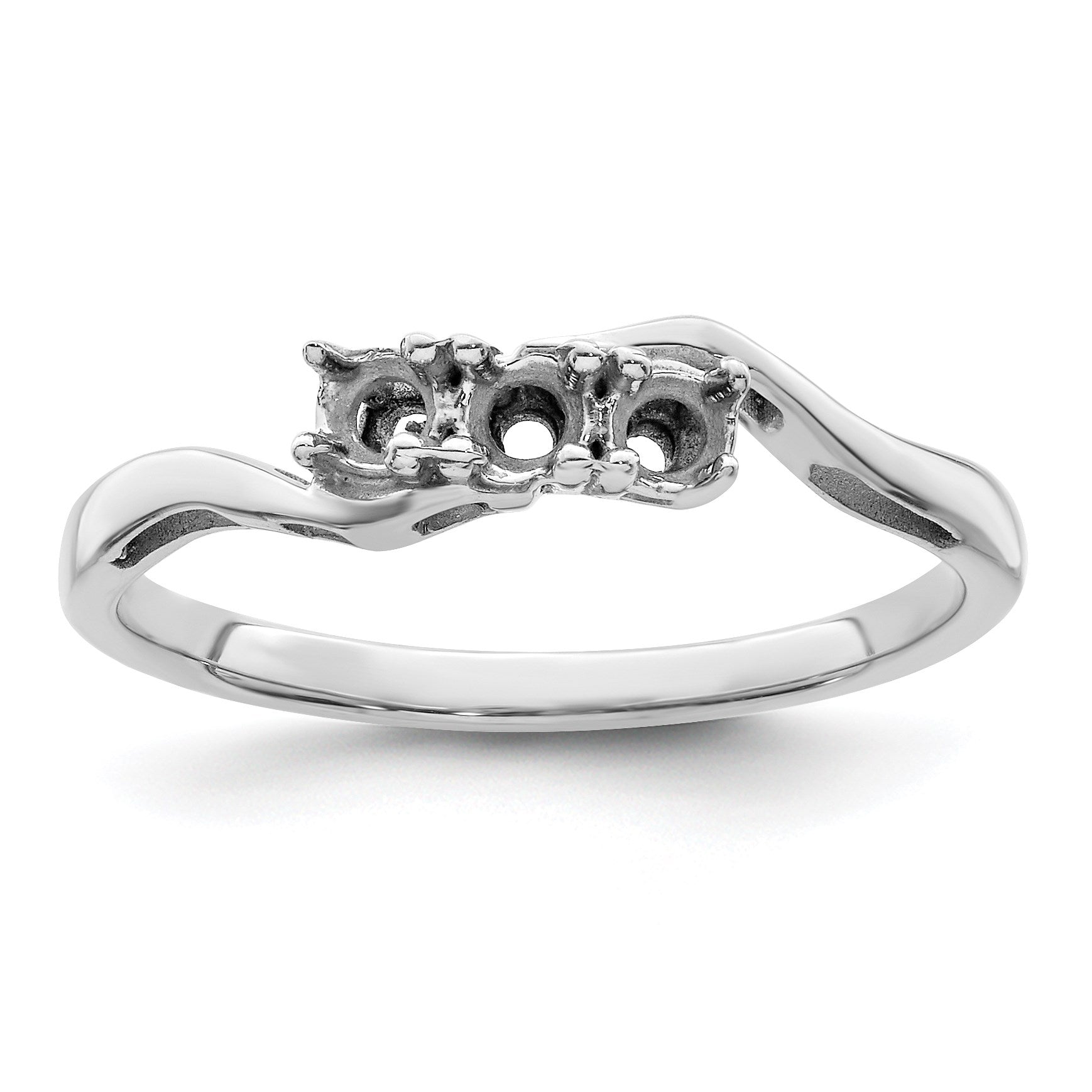 Sterling Silver Rhodium-plated Family Jewelry Mounting