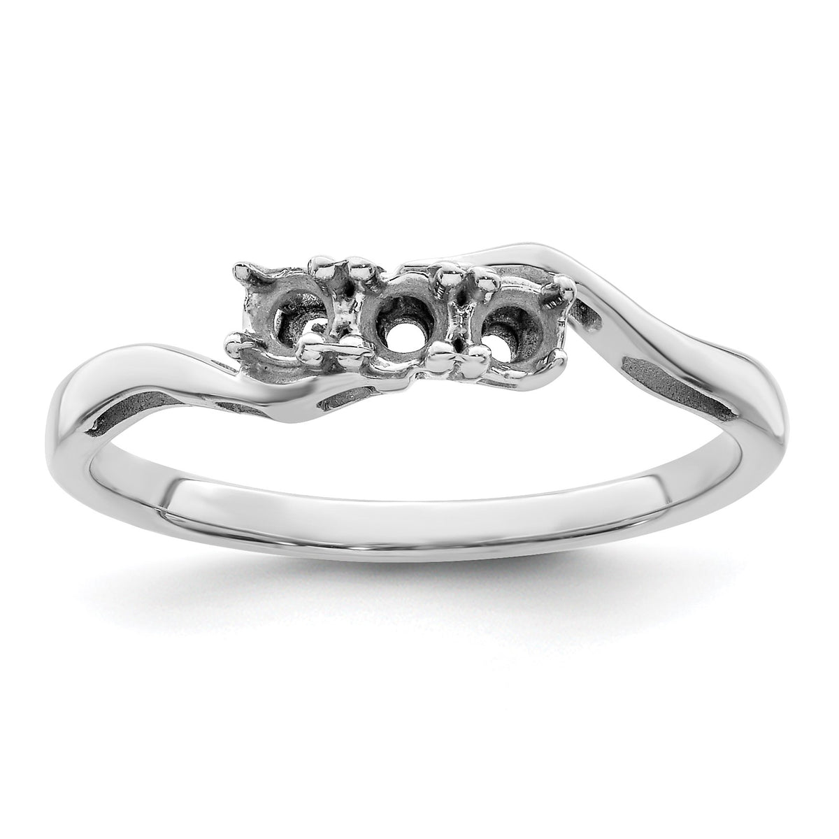 Sterling Silver Rhodium-plated Family Jewelry Mounting
