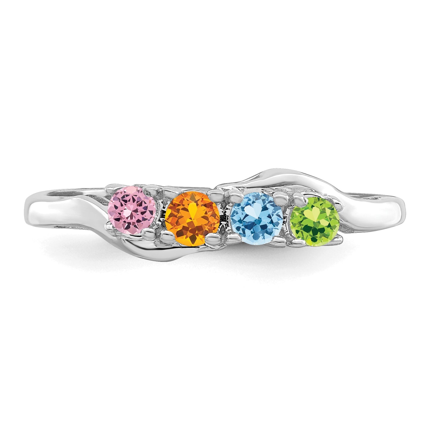Sterling Silver Rhodium-plated Family Jewelry Mounting