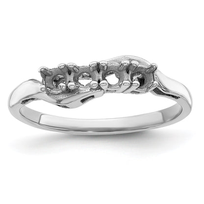 Sterling Silver Rhodium-plated Family Jewelry Mounting