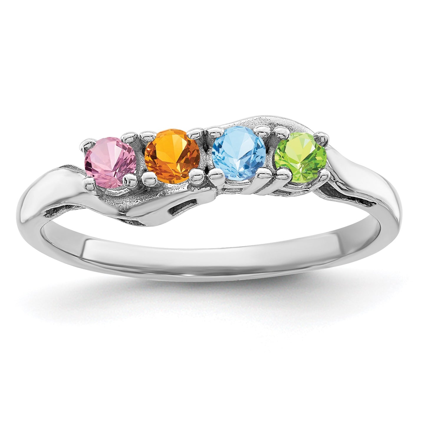 14k White Gold Family Jewelry Ring Mounting