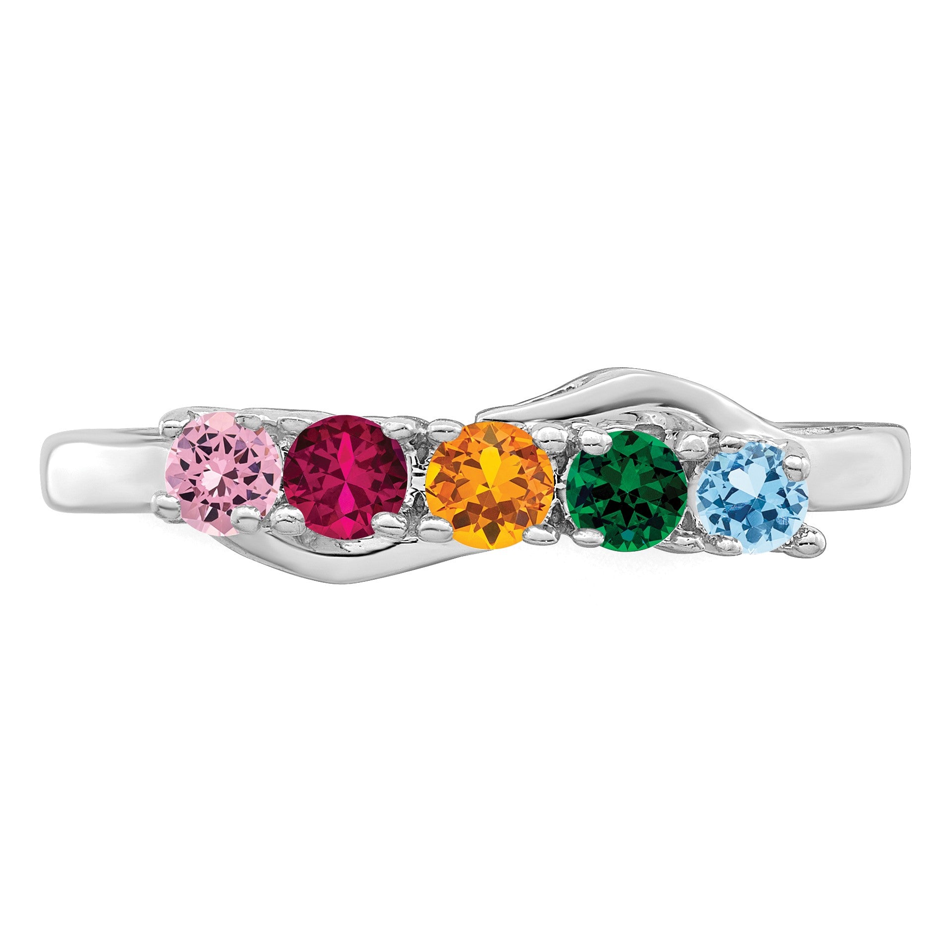Sterling Silver Rhodium-plated Family Jewelry Mounting