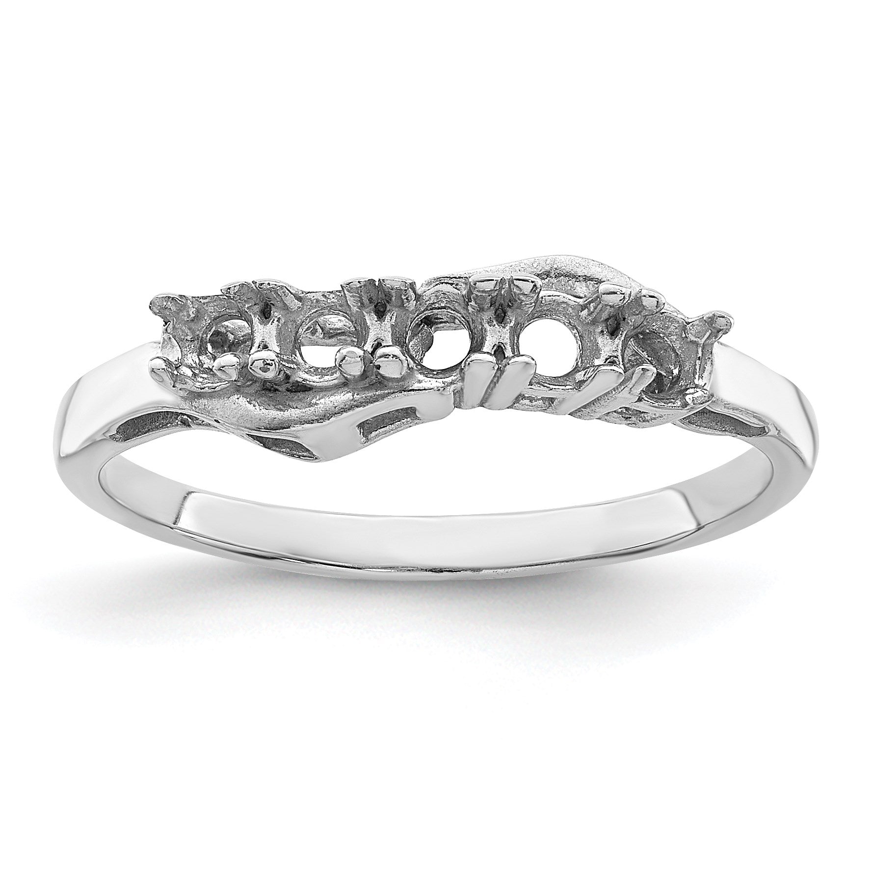 Sterling Silver Rhodium-plated Family Jewelry Mounting