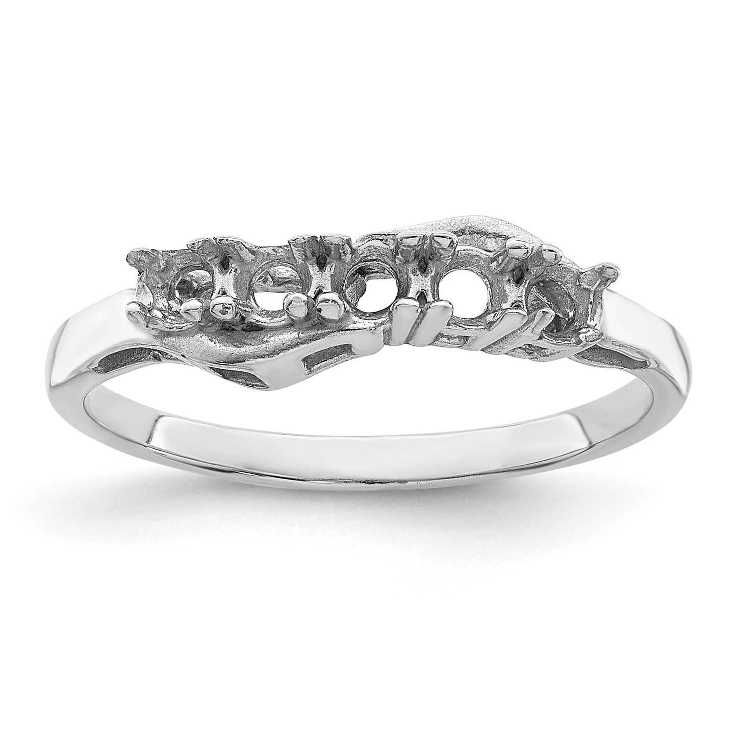 Sterling Silver Rhodium-plated Family Jewelry Mounting