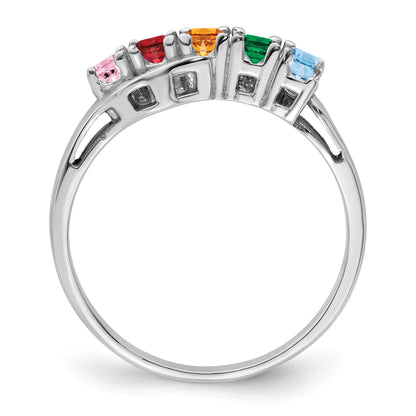 Sterling Silver Rhodium-plated Family Jewelry Mounting