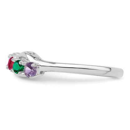 Sterling Silver Rhodium-plated Family Jewelry Mounting