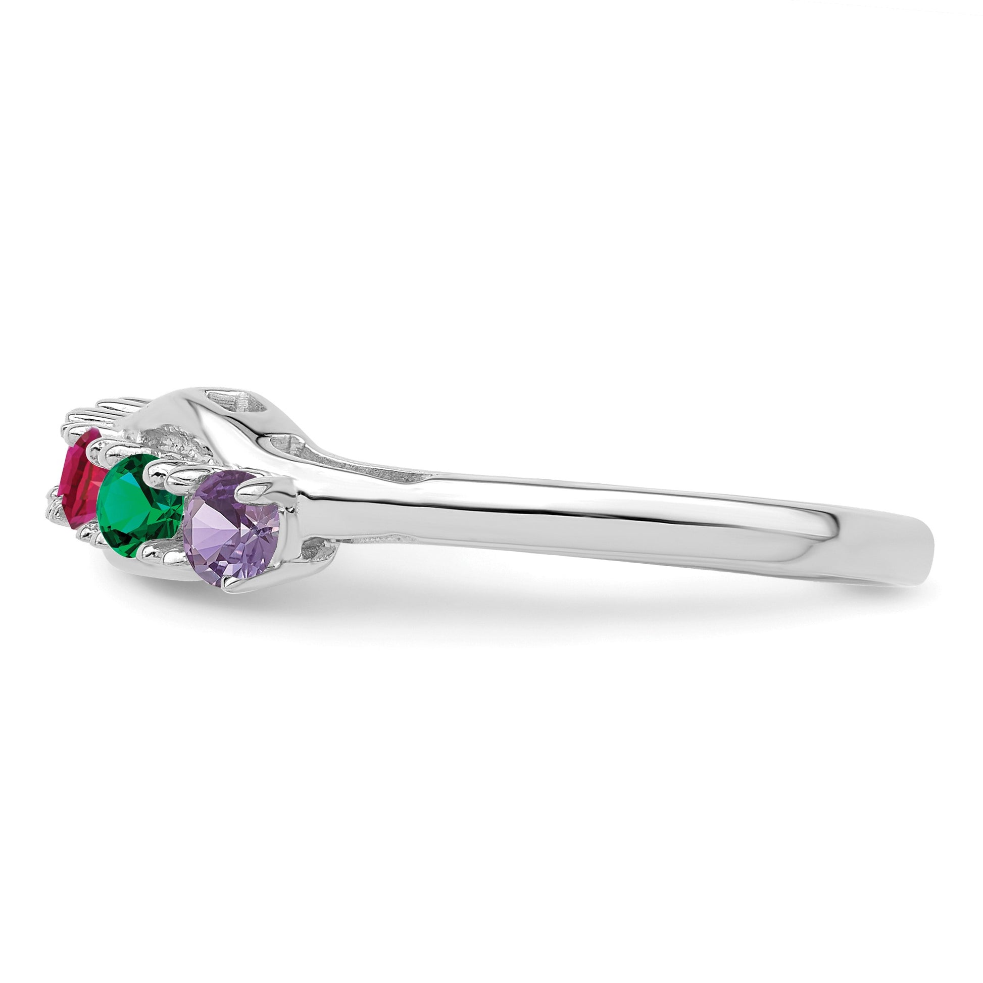 14k White Gold Family Jewelry Ring Mounting