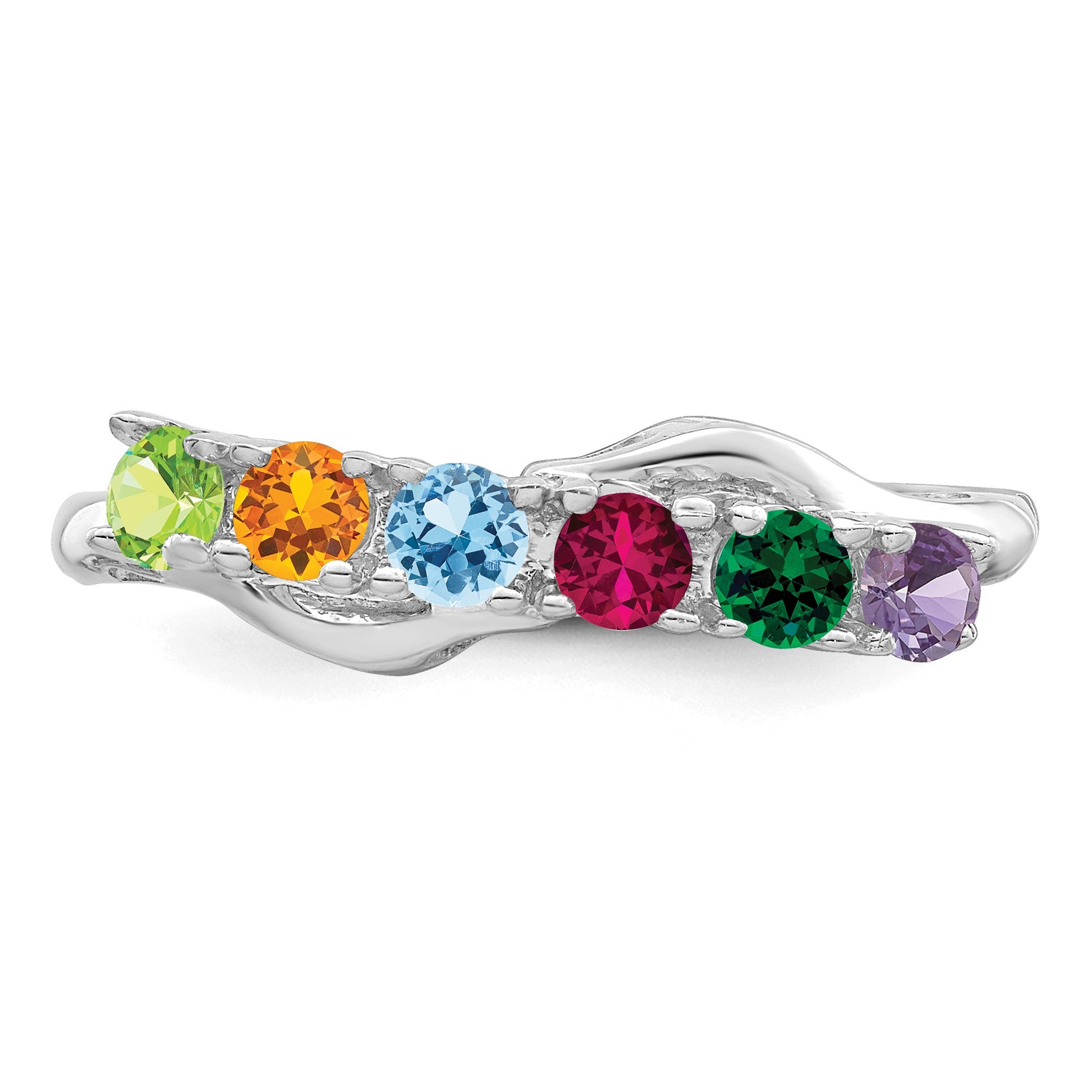 Sterling Silver Rhodium-plated Family Jewelry Mounting