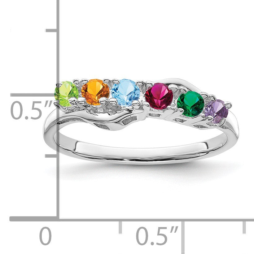 Sterling Silver Rhodium-plated Family Jewelry Mounting