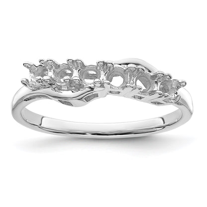 Sterling Silver Rhodium-plated Family Jewelry Mounting