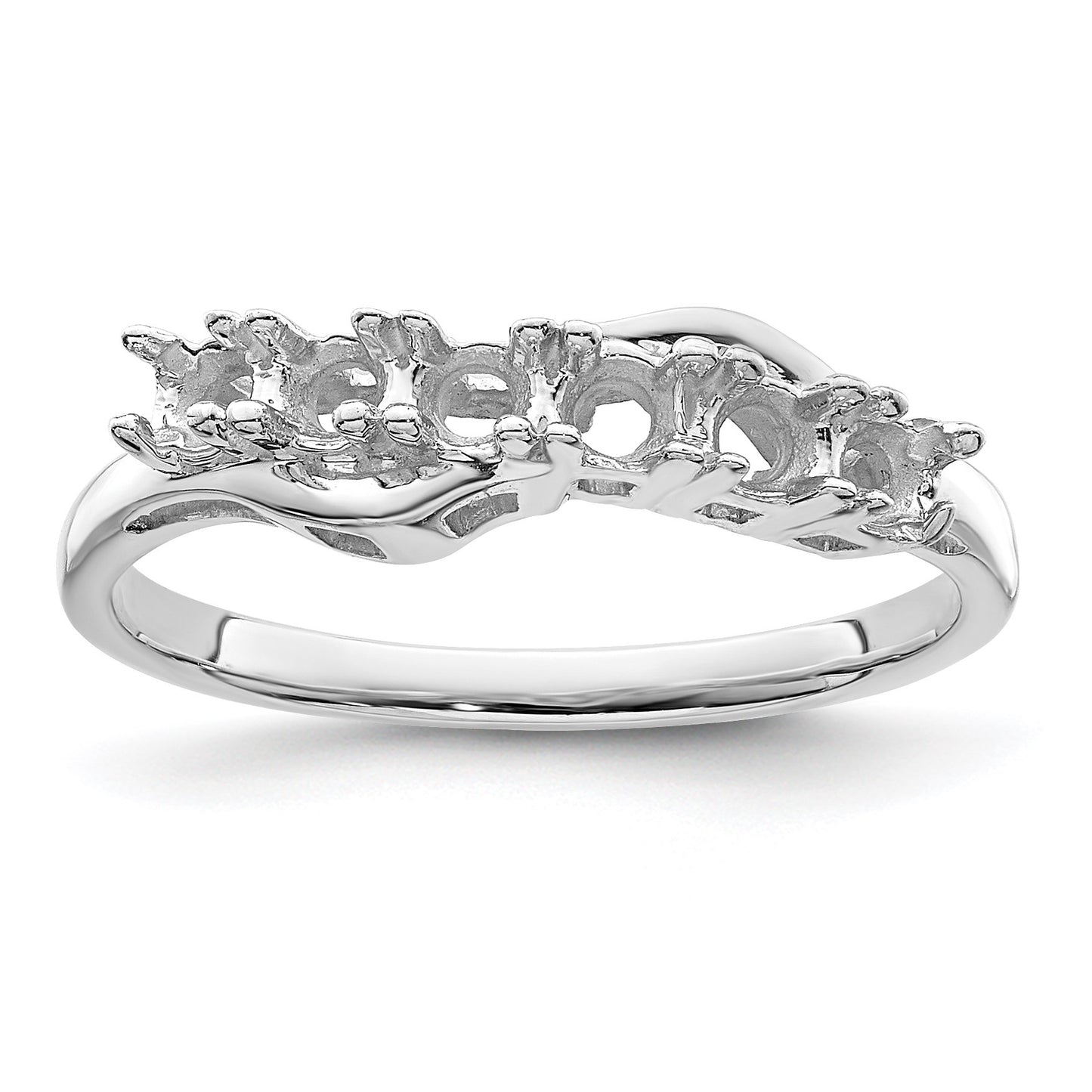 Sterling Silver Rhodium-plated Family Jewelry Mounting