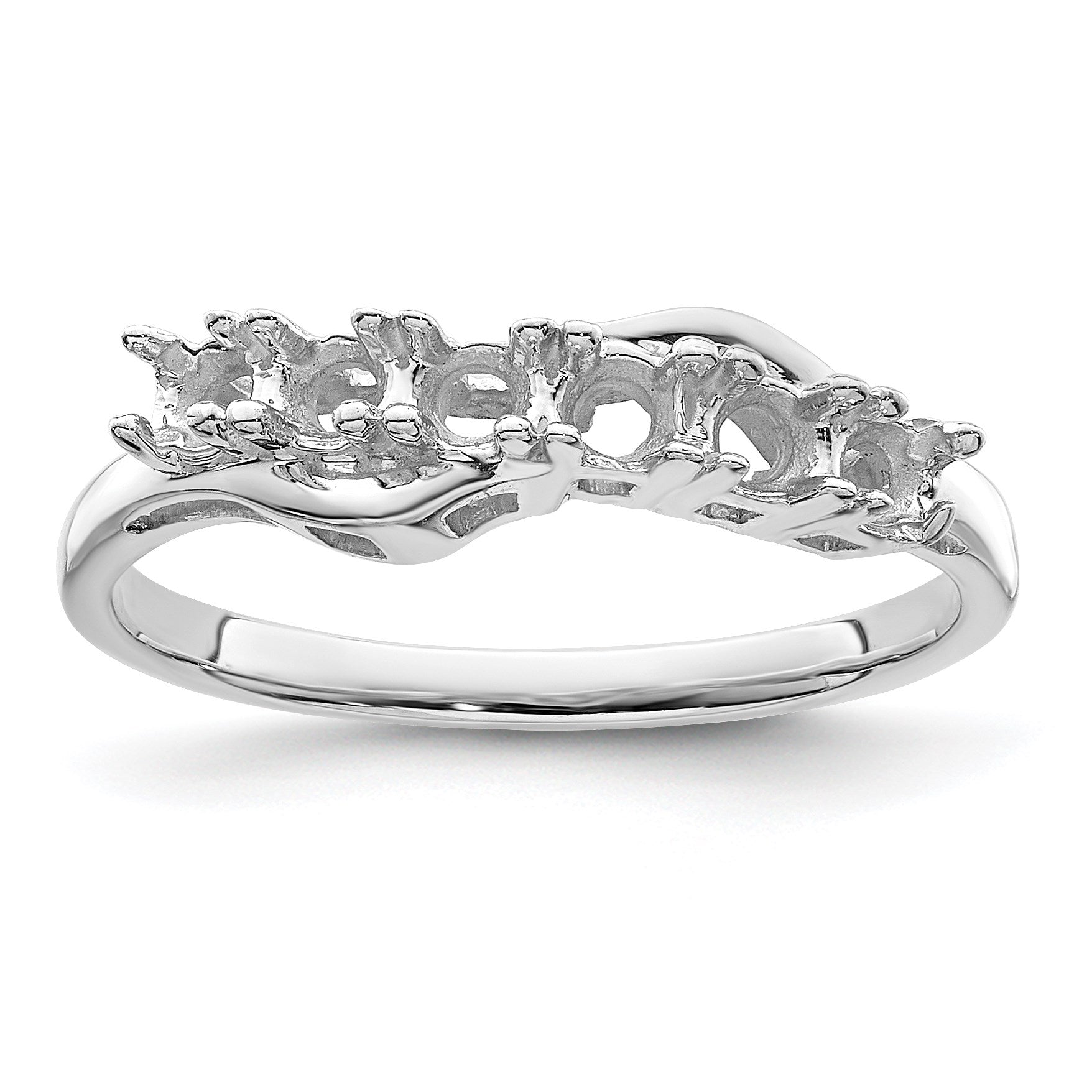 Sterling Silver Rhodium-plated Family Jewelry Mounting