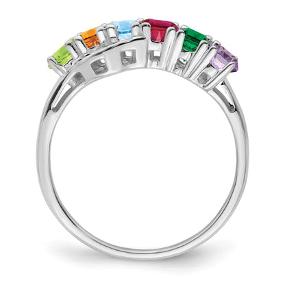Sterling Silver Rhodium-plated Family Jewelry Mounting