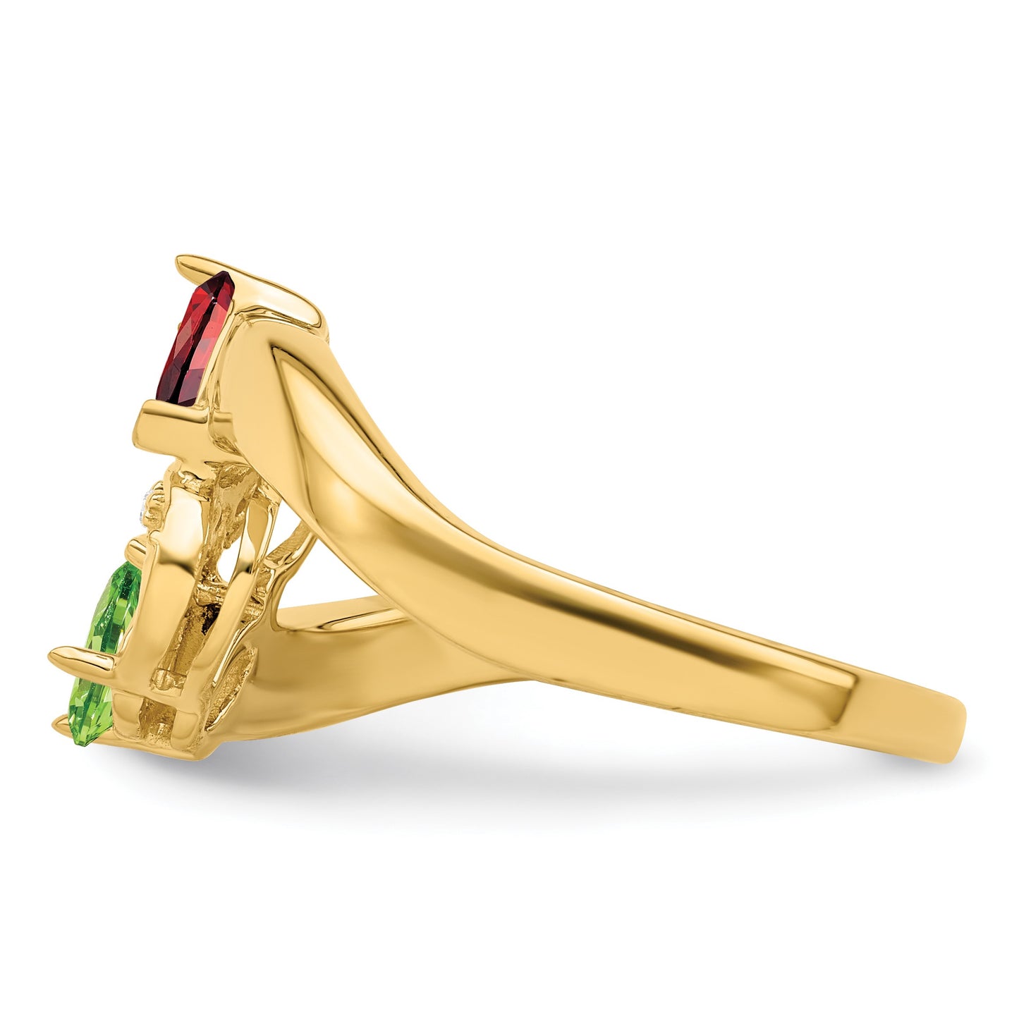 14k Synthetic Family Jewelry Ring