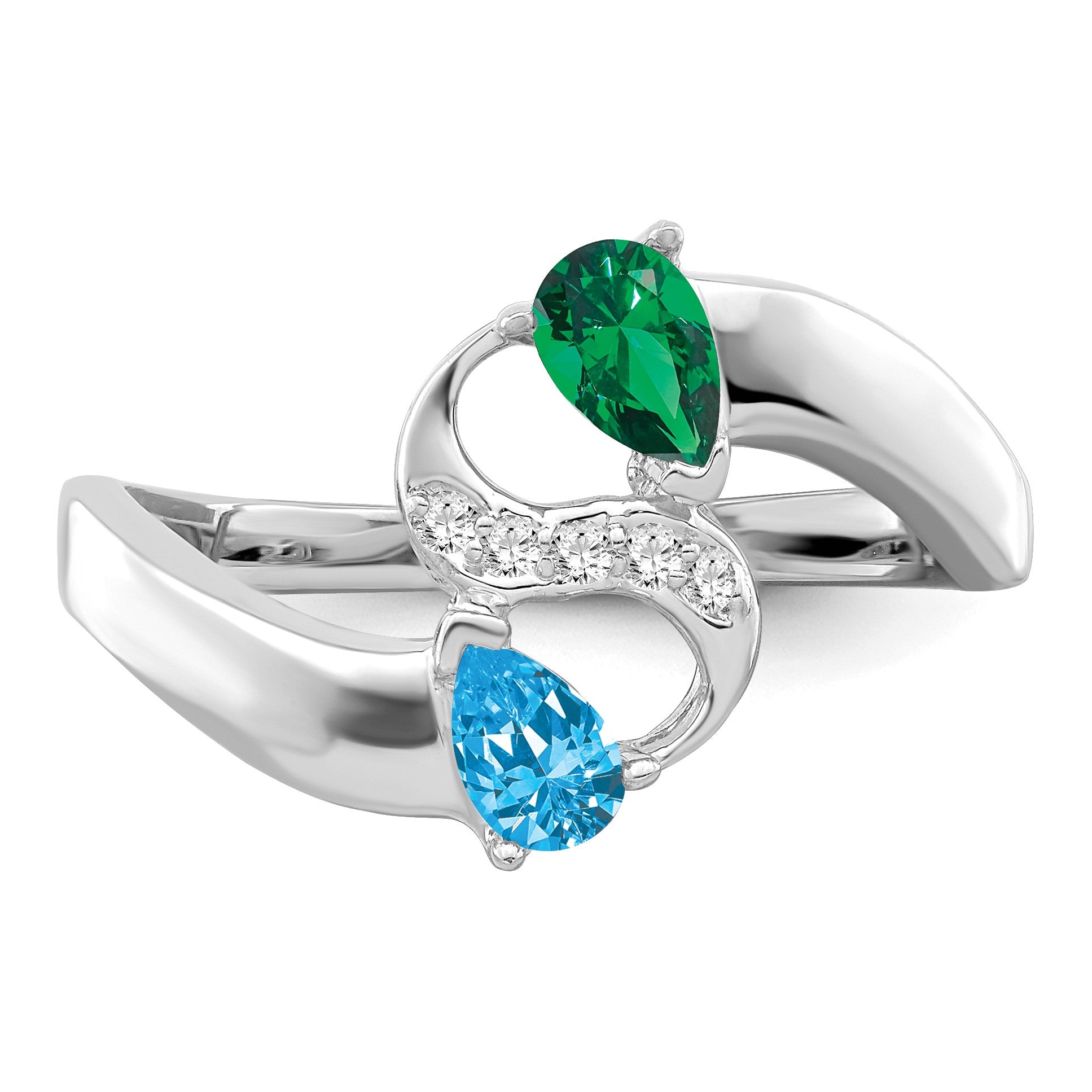 Sterling Silver Rhodium-plated Family Jewelry Mounting
