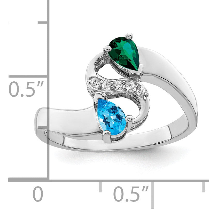 Sterling Silver Rhodium-plated Family Jewelry Mounting