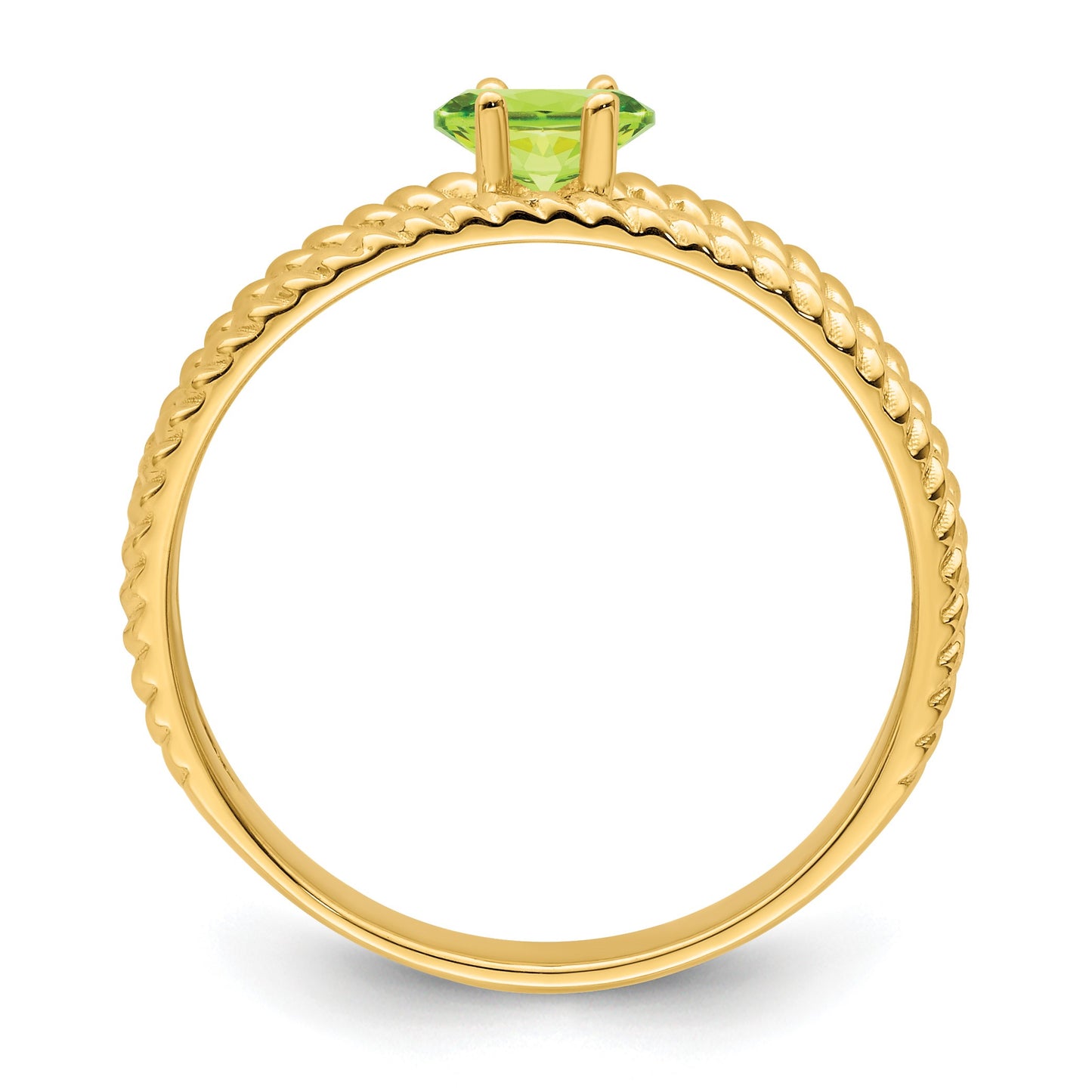 14k Polished 1-Stone Mothers Ring Mounting