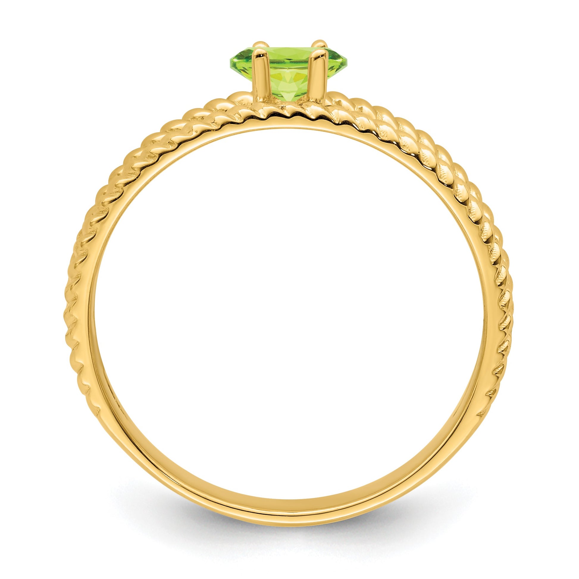 14k Polished 1-Stone Mothers Ring Mounting