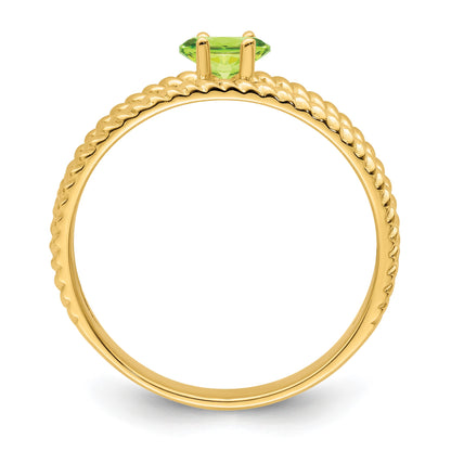14k Polished 1-Stone Mothers Ring Mounting