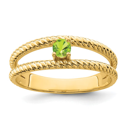 14k Polished 1-Stone Mothers Ring Mounting