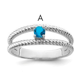 Sterling Silver Rhodium-plated Family Jewelry Mounting
