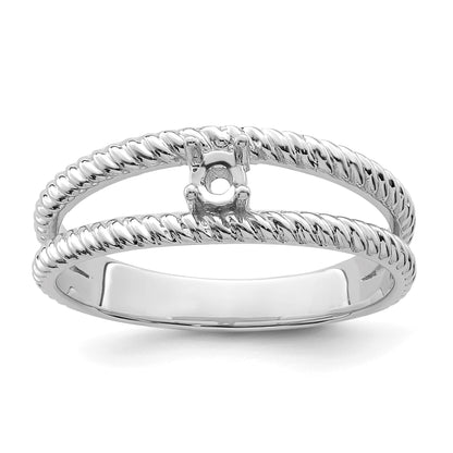 Sterling Silver Rhodium-plated Family Jewelry Mounting
