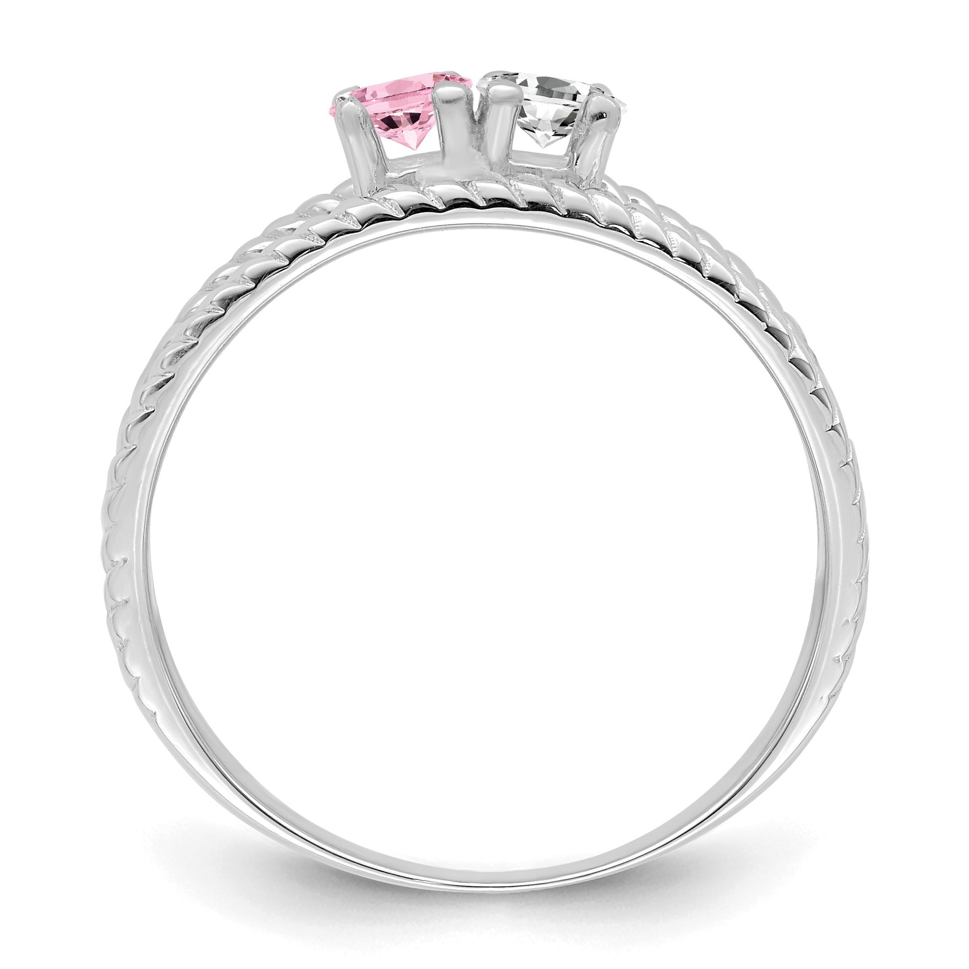 Sterling Silver Rhodium-plated Family Jewelry Mounting